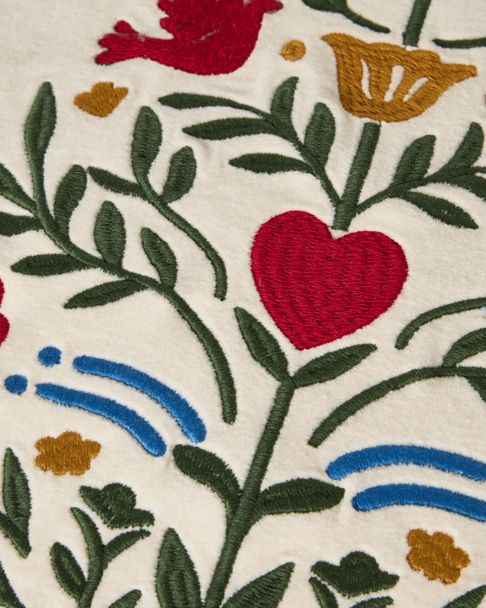 Christmas Tree velvet kuddfodral, Light beige-multi, 50x50 cm Lexington