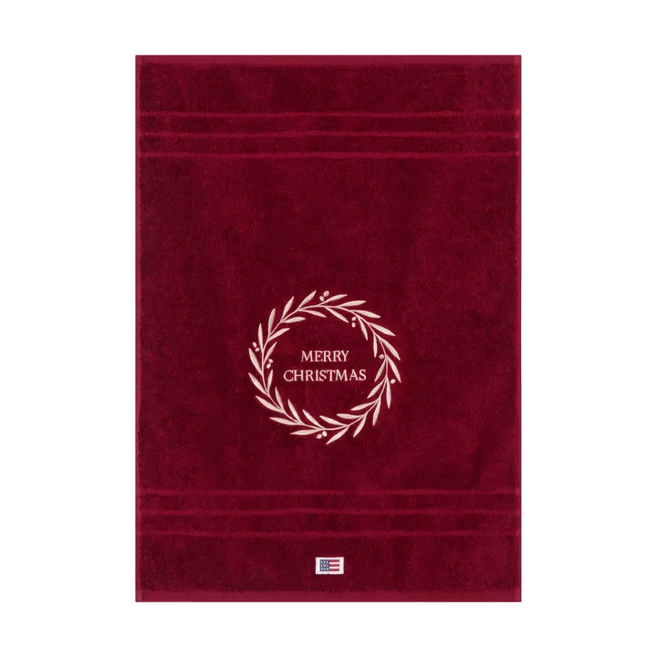 Christmas Wreath handduk - Wine, 50x70 cm - Lexington