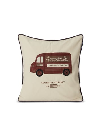 Lexington Coffee Truck kuddfodral 50×50 cm bomullstwill Beige-brun