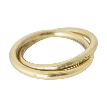 Double ring mässing servettring - Gold, Ø4 cm - Lexington