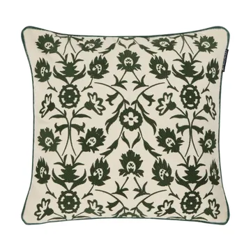 Flower Embroidered Wool Mix kuddfodral 50x50 cm - Light beige-green - Lexington