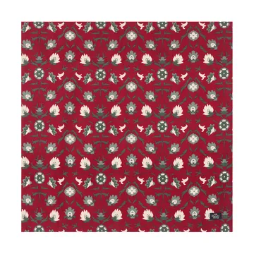 Flower printed ekologisk bomullservett - Red-beige-green - Lexington
