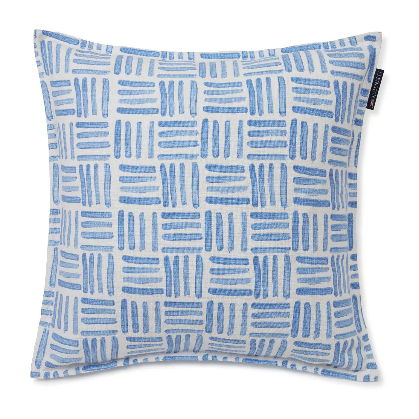 Graphic Printed Cotton Canvas kuddfodral 50x50 cm, Blue-White Lexington