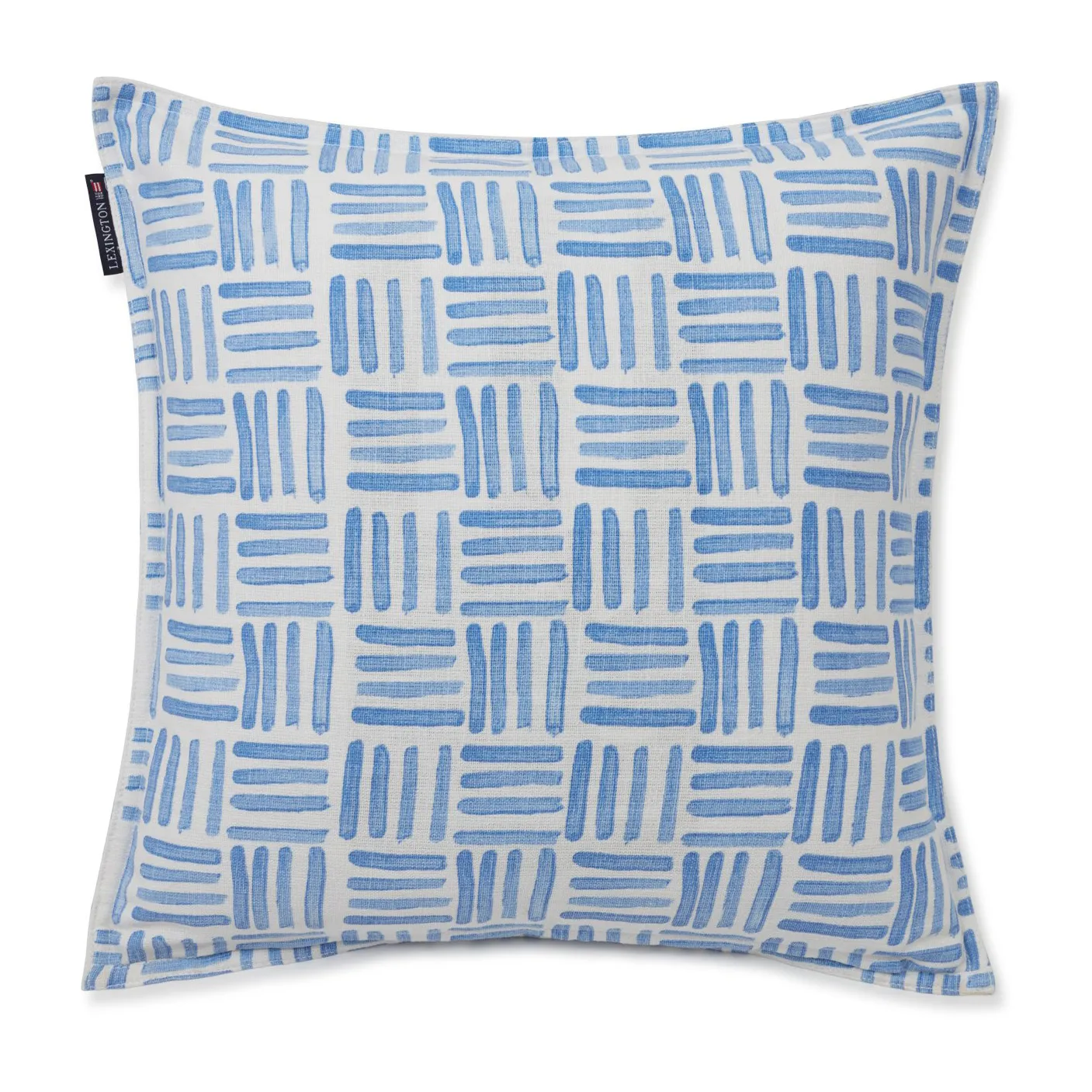 Graphic Printed Cotton Canvas kuddfodral 50x50 cm, Blue-White Lexington