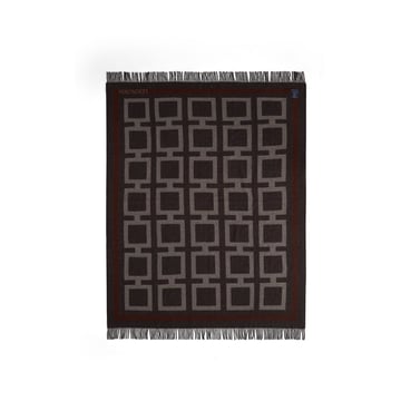 Lexington Graphic Recycled Wool pläd 130×170 cm Dark gray-white-brown