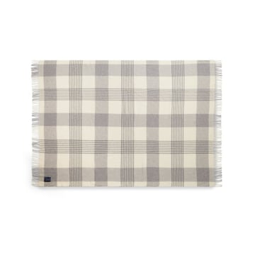 Lexington Gray Checked Recycled Wool pläd 130×170 cm Gray-white