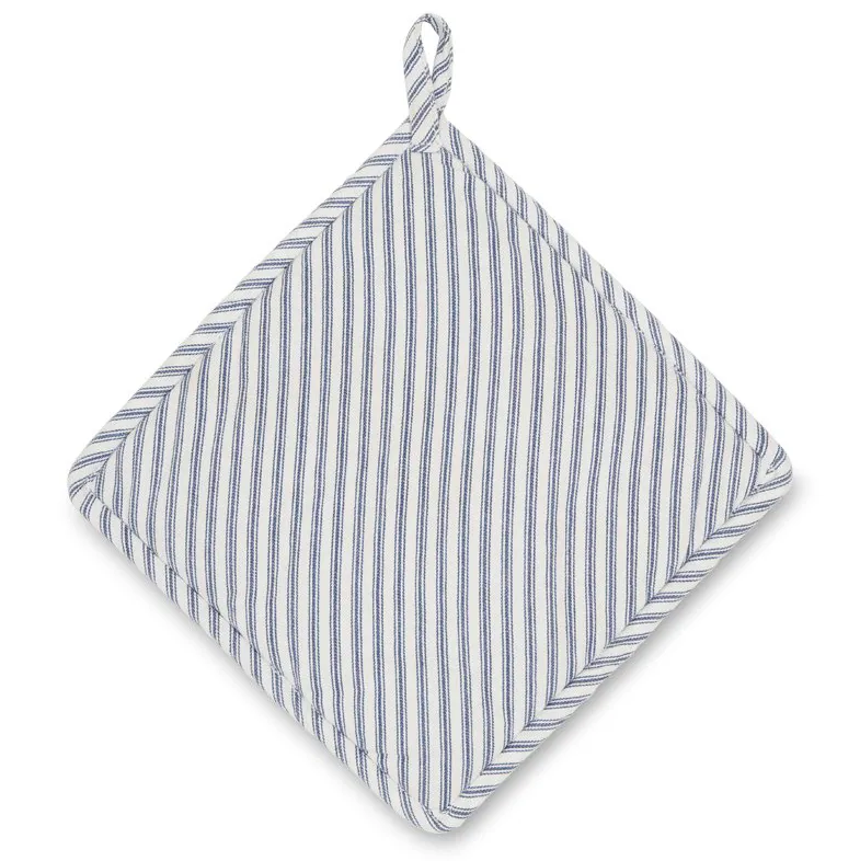 Icons Herringbone Striped grytlapp, Blue-white Lexington