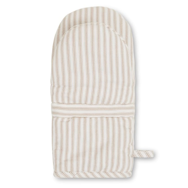 Icons Herringbone Striped grytvante, Beige-white Lexington