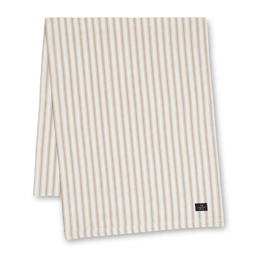 Icons Herringbone Striped löpare 50x150 cm, Beige-white Lexington