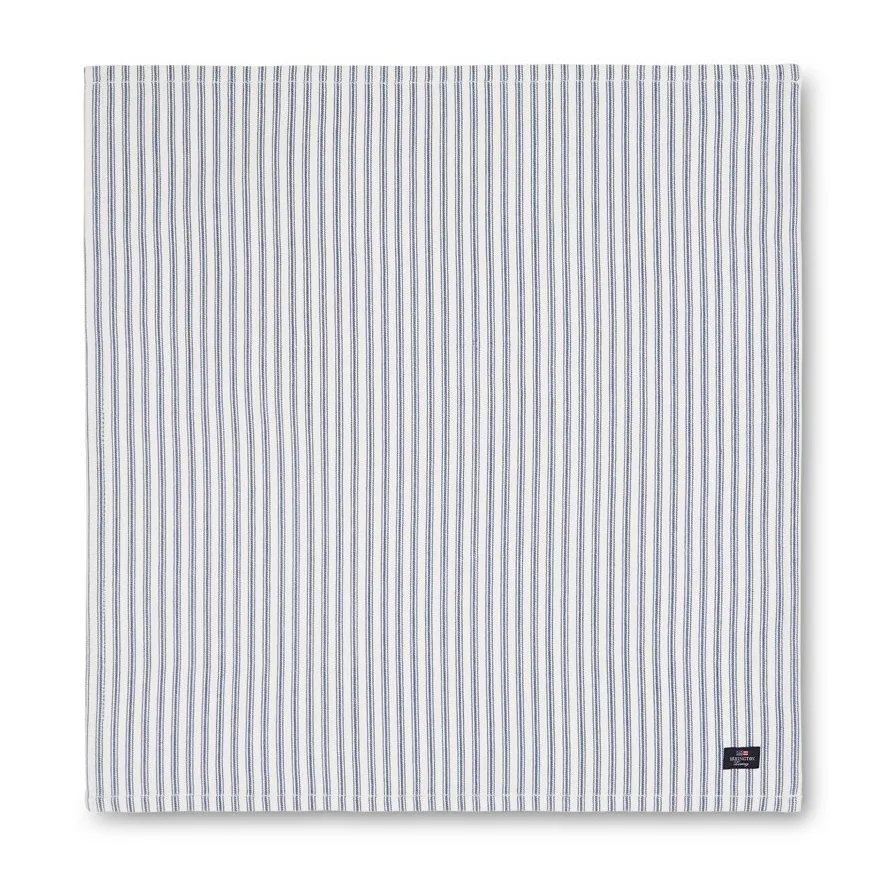 Icons Herringbone Striped servett 50x50 cm, Blue-white Lexington