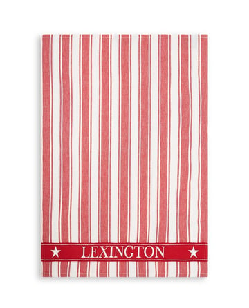 Lexington Icons Striped kökshandduk Waffle 50×70 cm Röd-vit