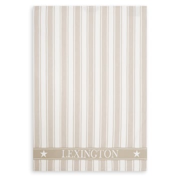 Lexington Icons Waffle Striped kökshandduk 50×70 cm Beige-white