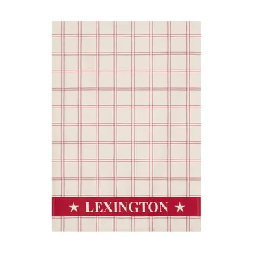 Jacquardvävd bomull kökshandduk - Red-white, 50x70 cm - Lexington