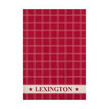 Jacquardvävd bomull kökshandduk - Red-white, 50x70 cm - Lexington