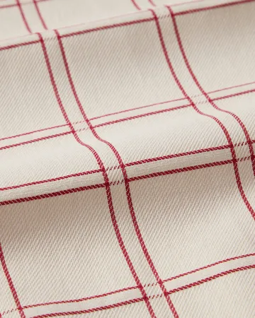 Jacquardvävd bomull kökshandduk - Red-white, 50x70 cm - Lexington