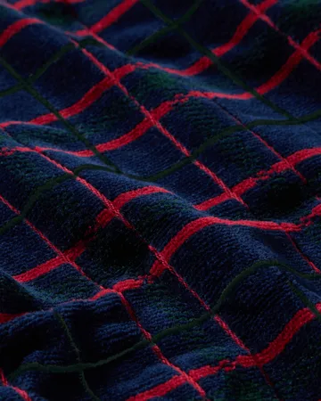 Lexington checked handduk 4 delar - Navy-green, 2 st 50x70 cm, 2 st 70x30 cm - Lexington