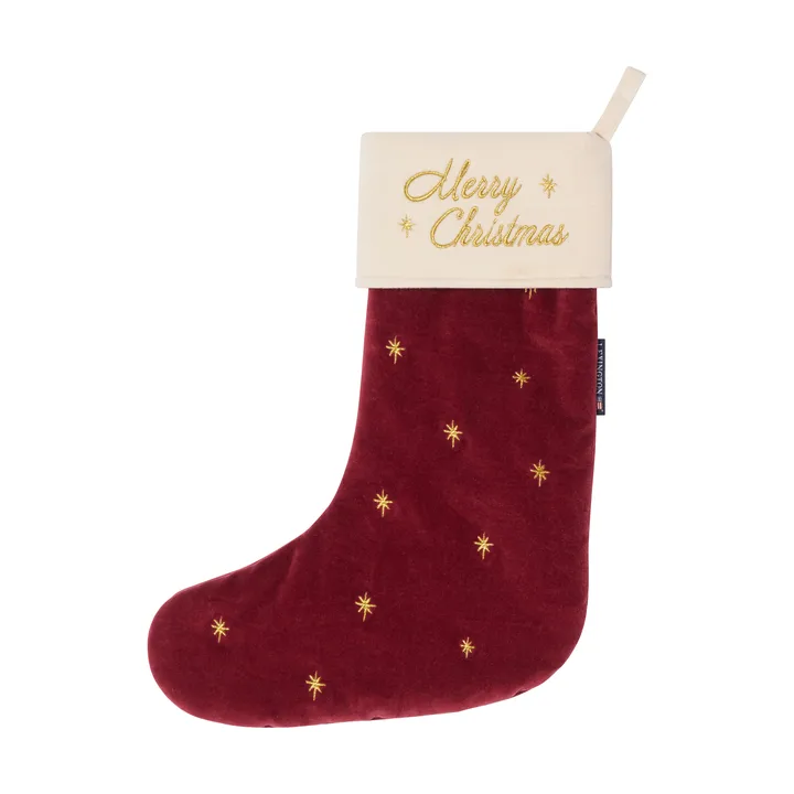 Lexington velvet julstrumpa - Red, 45 cm - Lexington