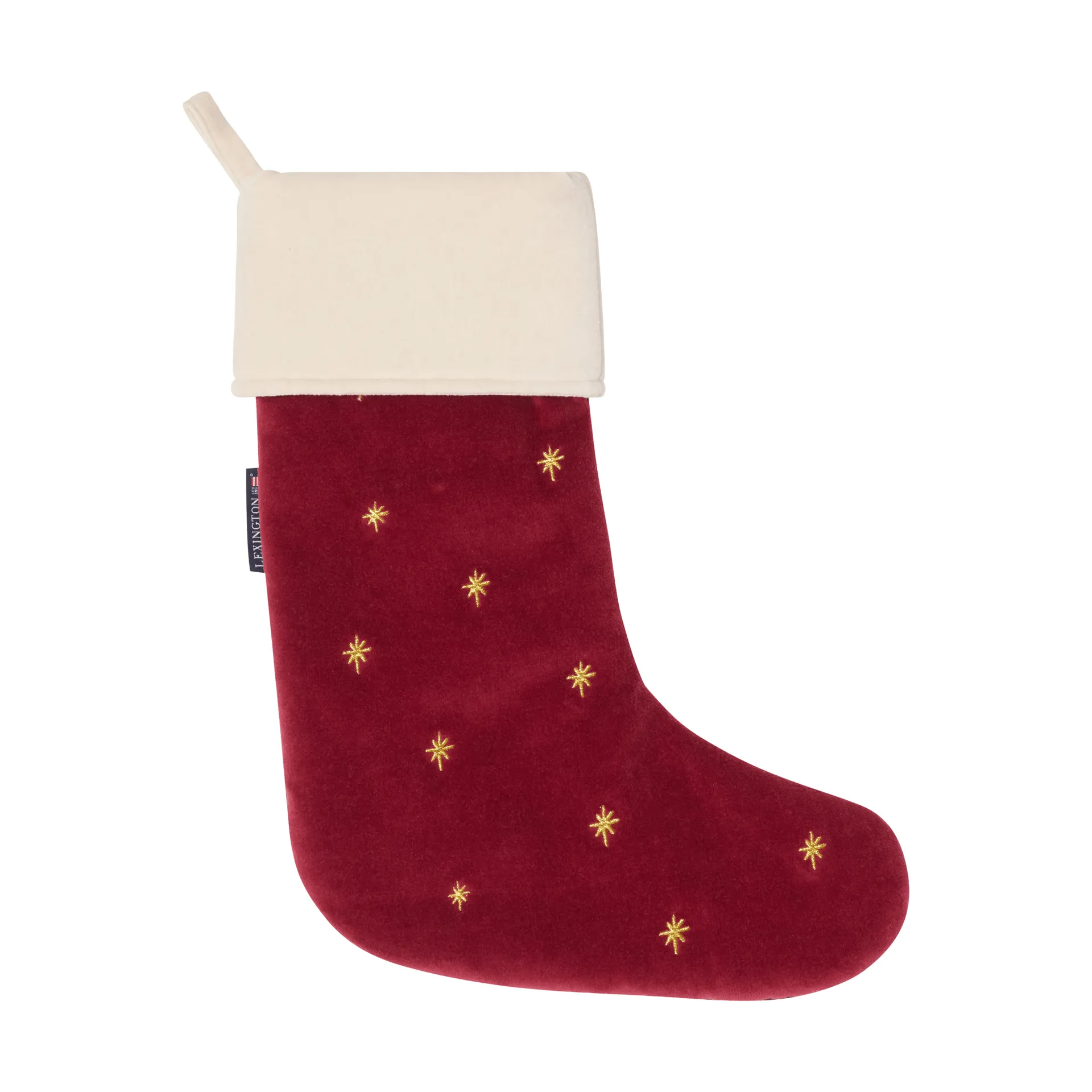 Lexington velvet julstrumpa, Red, 45 cm Lexington