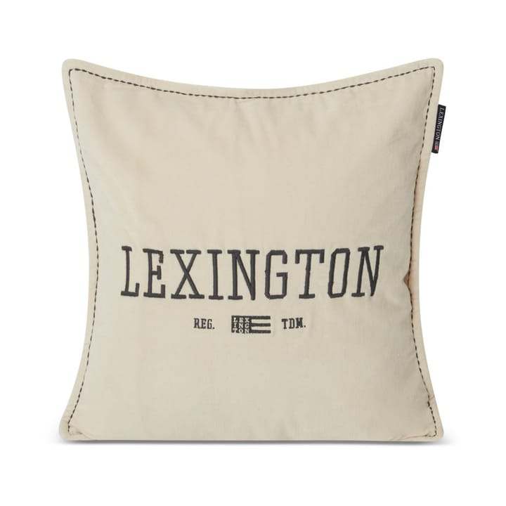 Logo Message Velvet kuddfodral 50x50 cm, Light beige Lexington