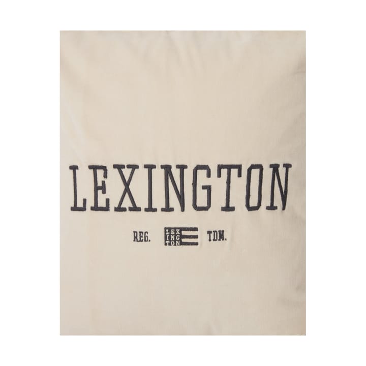 Logo Message Velvet kuddfodral 50x50 cm, Light beige Lexington