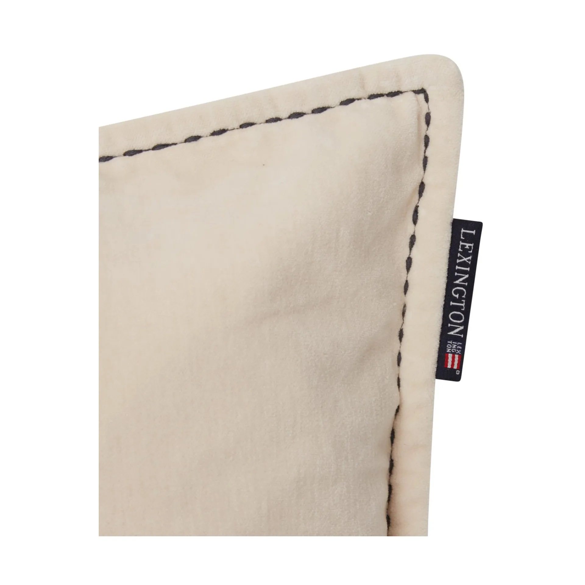 Logo Message Velvet kuddfodral 50x50 cm, Light beige Lexington