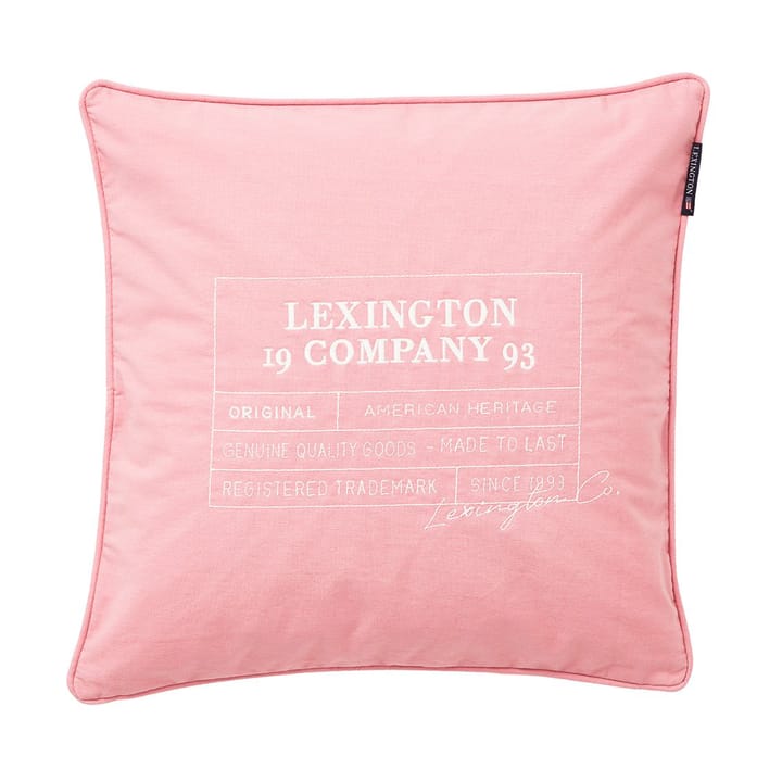 Logo Organic Cotton Canvas kuddfodral 50x50 cm, Pink Lexington