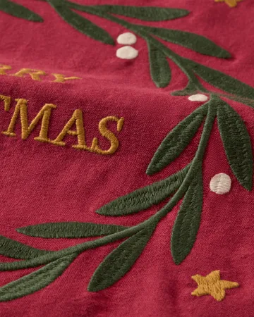 Merry Christmas Org Cotton kökshandduk 50x70 cm - Red-Light beige - Lexington