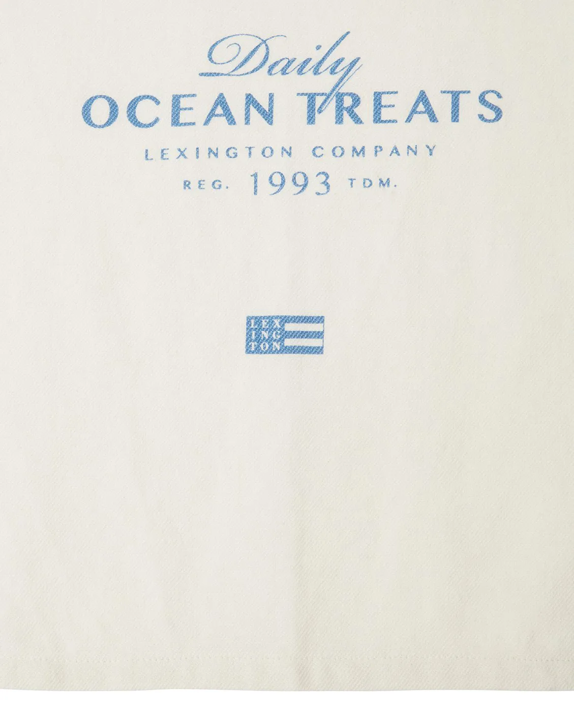 Ocean treats printed Cotton kökshandduk 50x70 cm, White Lexington