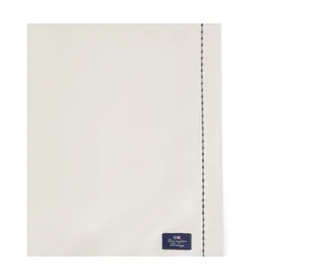 Org Cotton Oxford bordstablett stitches 40x50 cm - Beige-dark gray - Lexington