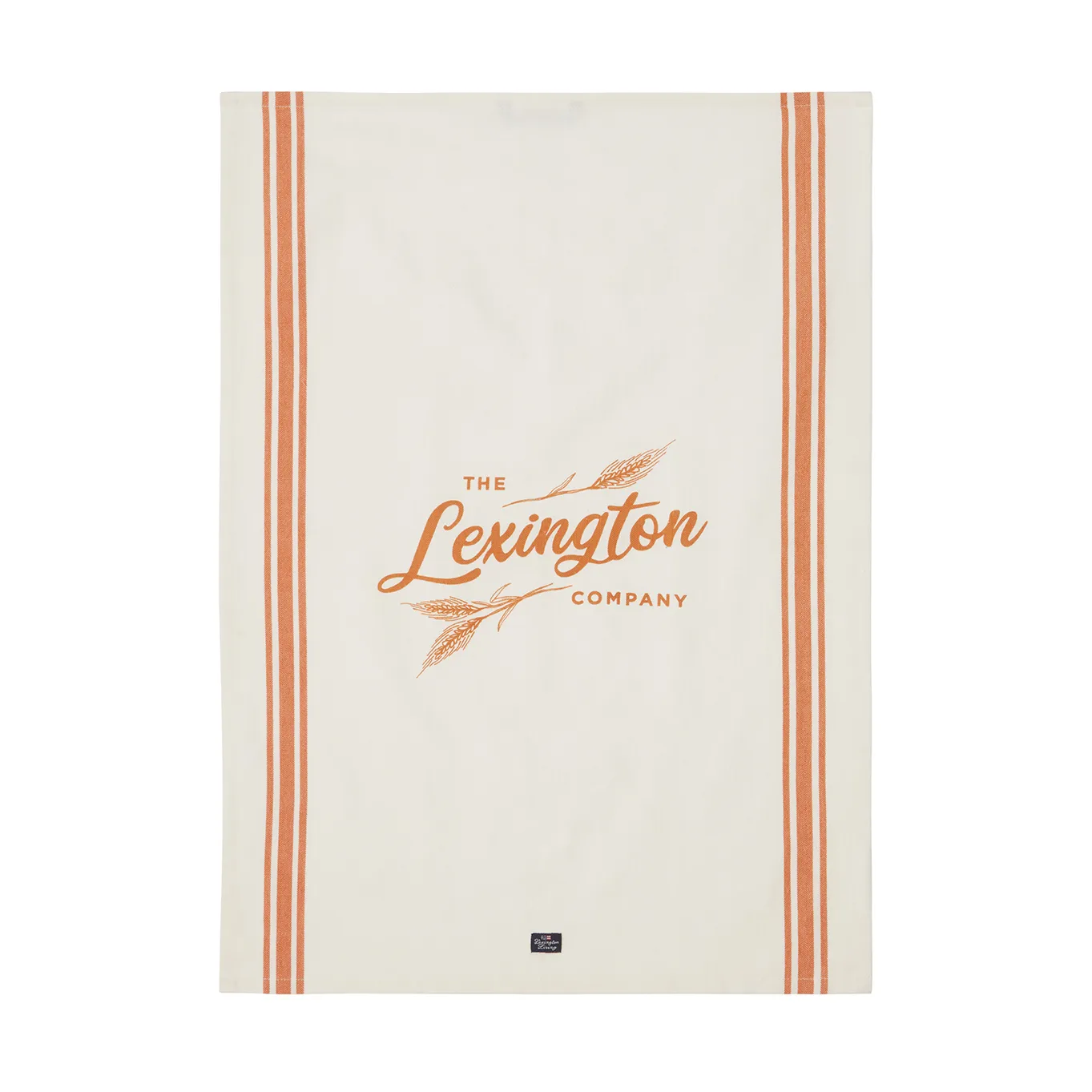 Organic Cotton kökshandduk 50x70 cm, White-orange Lexington