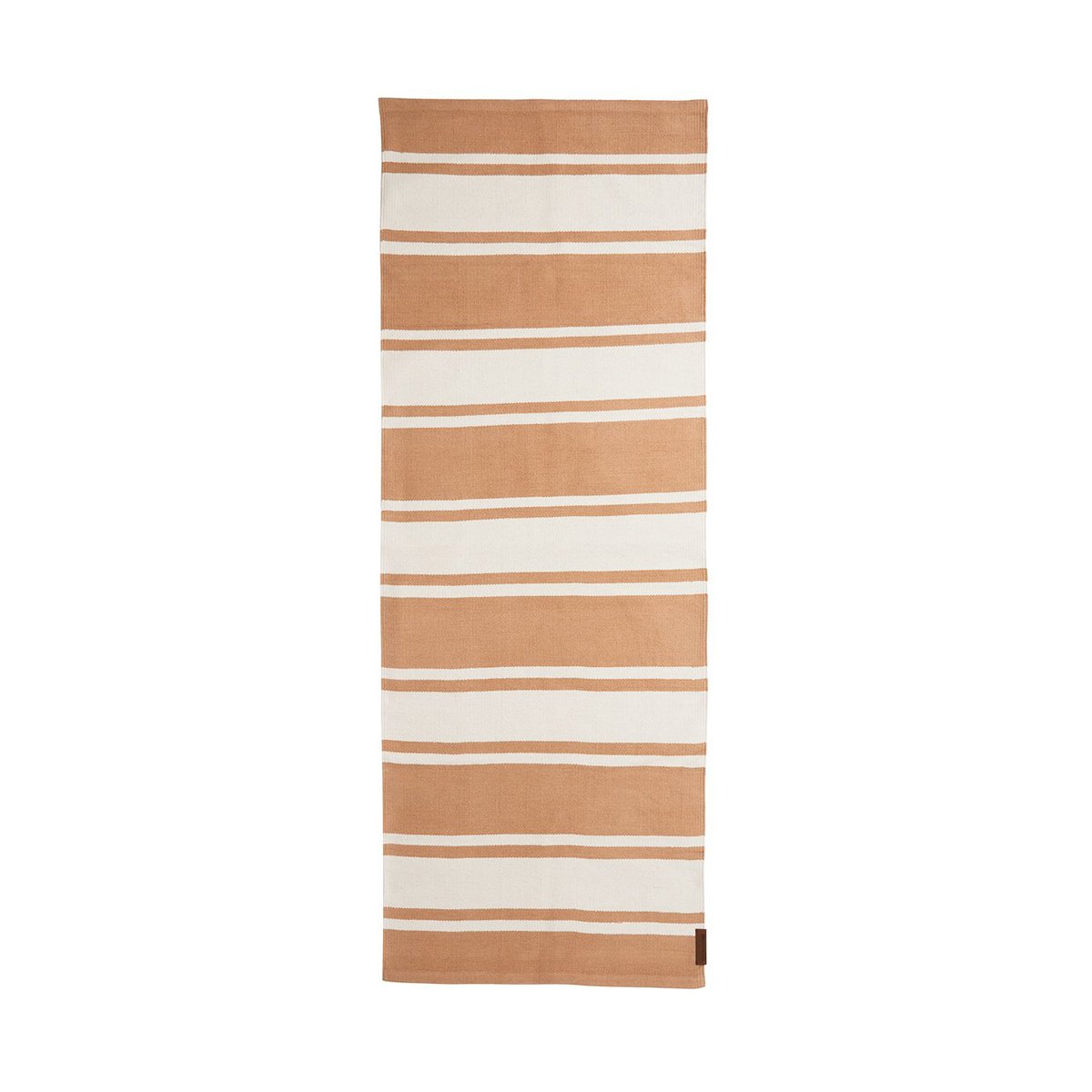 Lexington Organic Striped Cotton gångmatta 80x220 cm Beige-white