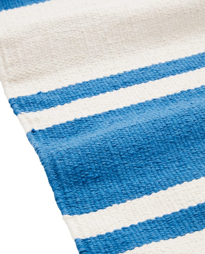 Organic Striped Cotton matta 170x240 cm, Blue-white Lexington