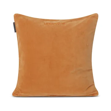 Patched Organic Cotton Velvet kuddfodral 50x50 cm - Mustard-light beige - Lexington