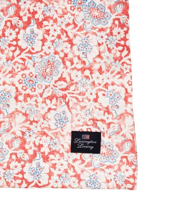 Printed Flowers Recycled Cotton bordsduk 150x250 cm - Coral - Lexington