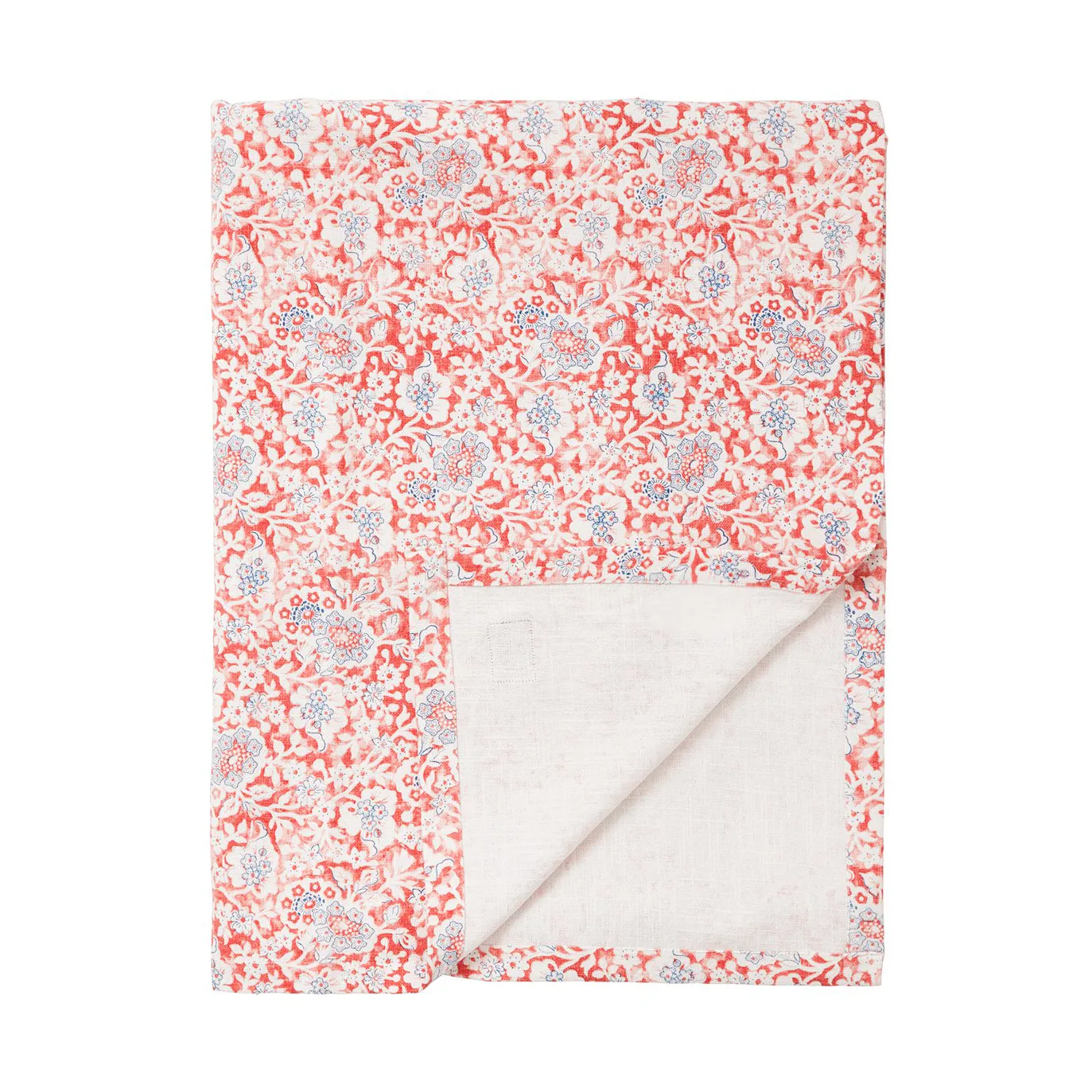Printed Flowers Recycled Cotton bordsduk 150x350 cm, Coral Lexington