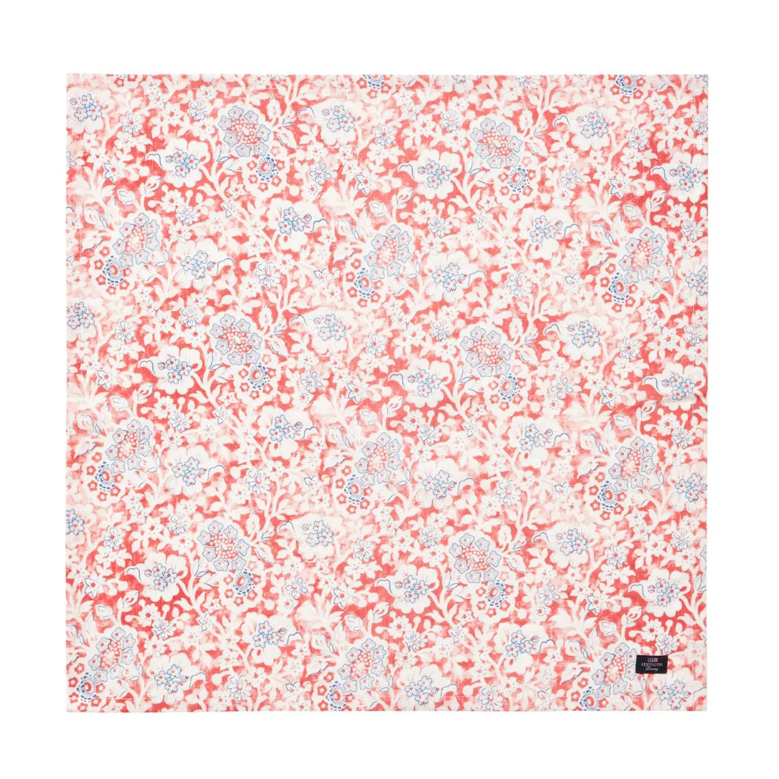 Printed Flowers Recycled Cotton tygservett 50x50 cm, Coral Lexington