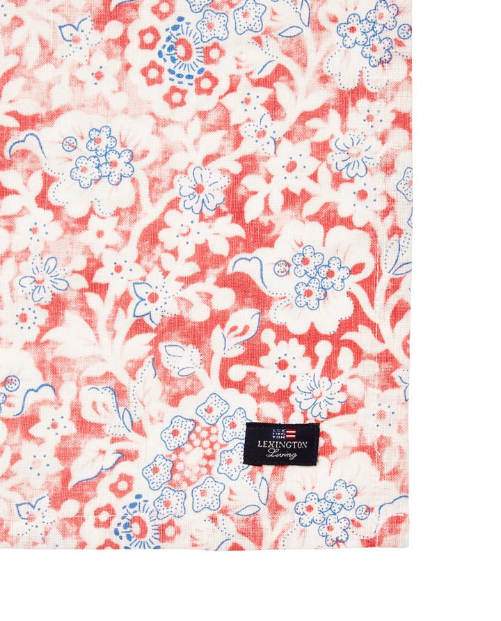 Printed Flowers Recycled Cotton tygservett 50x50 cm, Coral Lexington