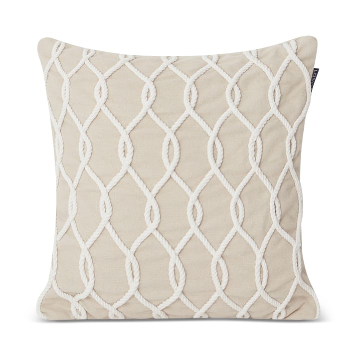 Rope Deco Canvas kuddfodral 50x50 cm, Ljusbeige-vit Lexington
