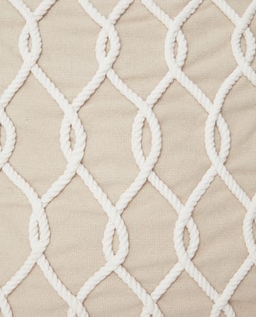 Rope Deco Canvas kuddfodral 50x50 cm - Ljusbeige-vit - Lexington