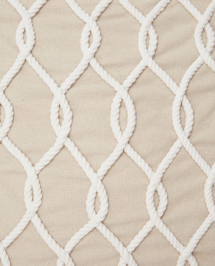 Rope Deco Canvas kuddfodral 50x50 cm, Ljusbeige-vit Lexington