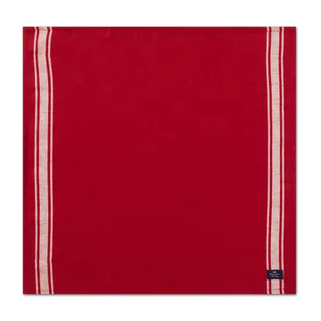 Side Striped Cotton Linen servett 50x50 cm - Red-white - Lexington
