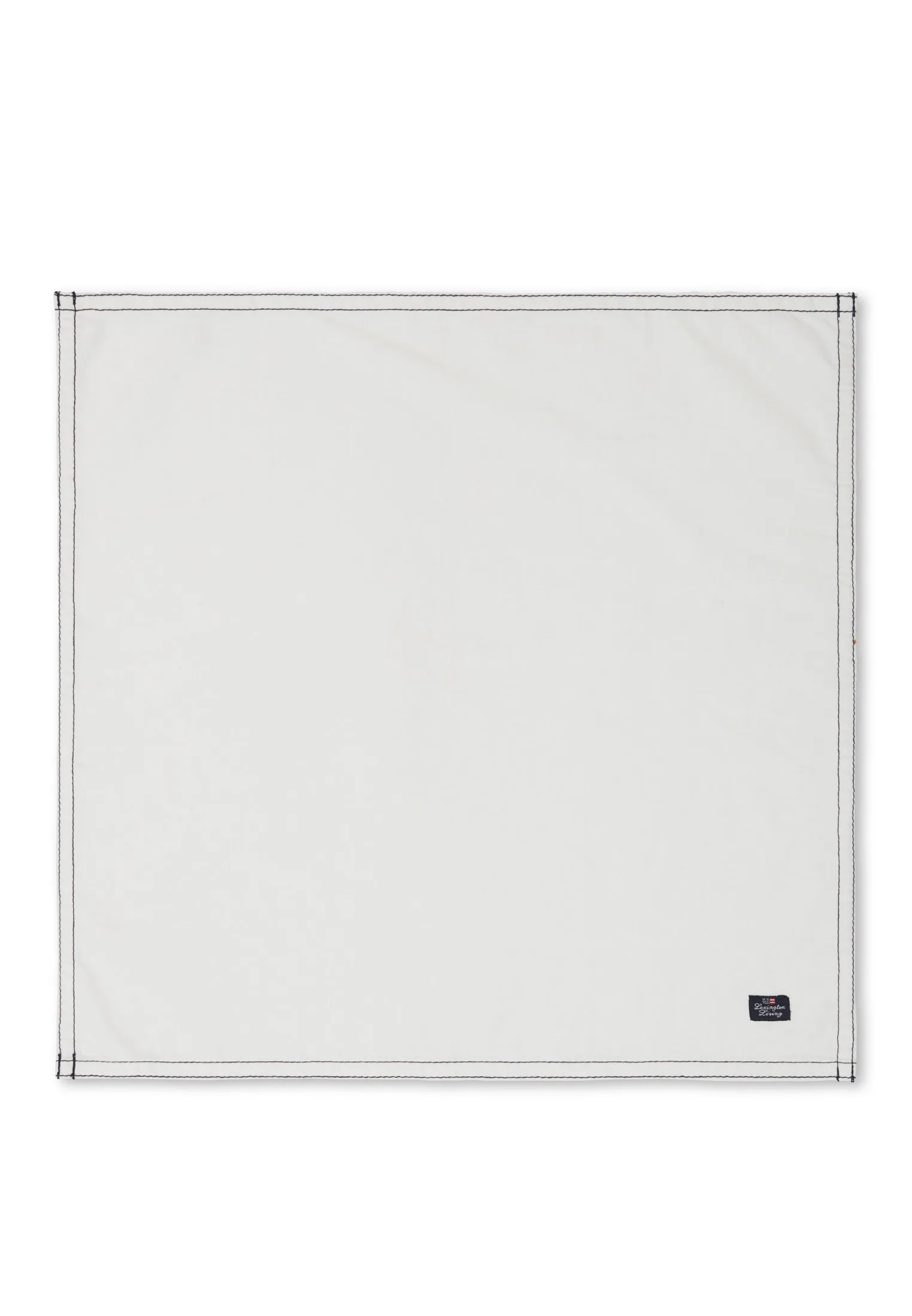 Solid Cotton servett Kontrastsöm, Vit Lexington