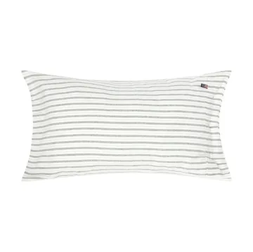 Stripe cotton flannel örngott - White-green-beige, 50x90 cm - Lexington