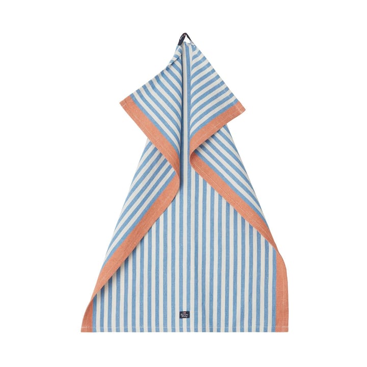 Striped Cotton Linen kökshandduk 50x70 cm, Blue Lexington
