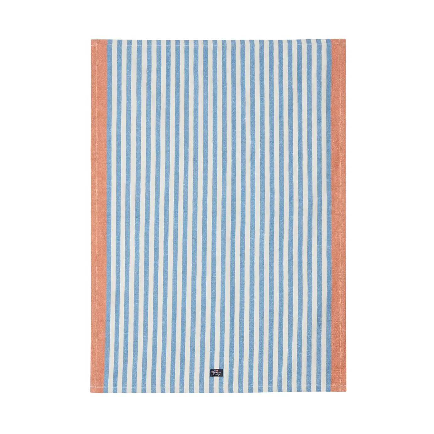 Striped Cotton Linen kökshandduk 50x70 cm, Blue Lexington