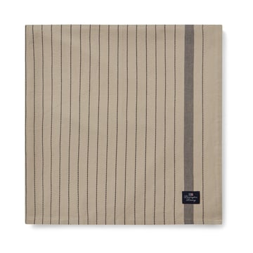 Lexington Striped Organic Cotton bordsduk 150×250 cm Beige-dark gray