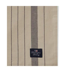 Striped Organic Cotton bordsduk 150x250 cm - Beige-dark gray - Lexington