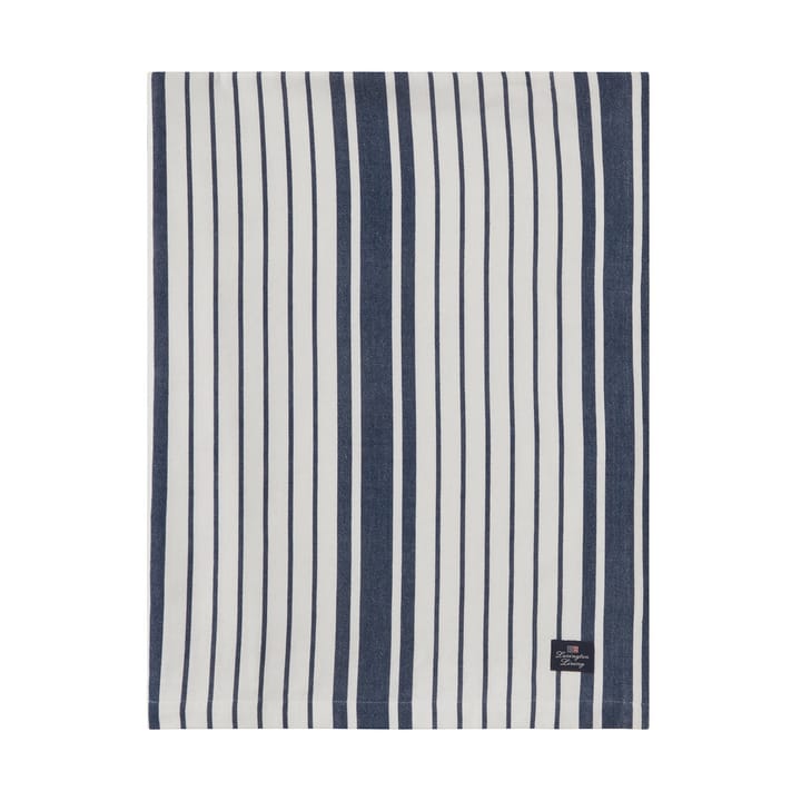 Striped Organic Cotton bordsduk 150x350 cm, Navy Lexington