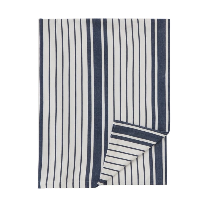 Striped Organic Cotton bordsduk 150x350 cm, Navy Lexington