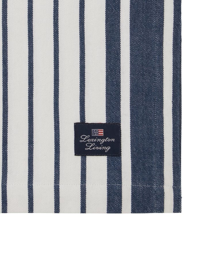 Striped Organic Cotton bordsduk 150x350 cm, Navy Lexington